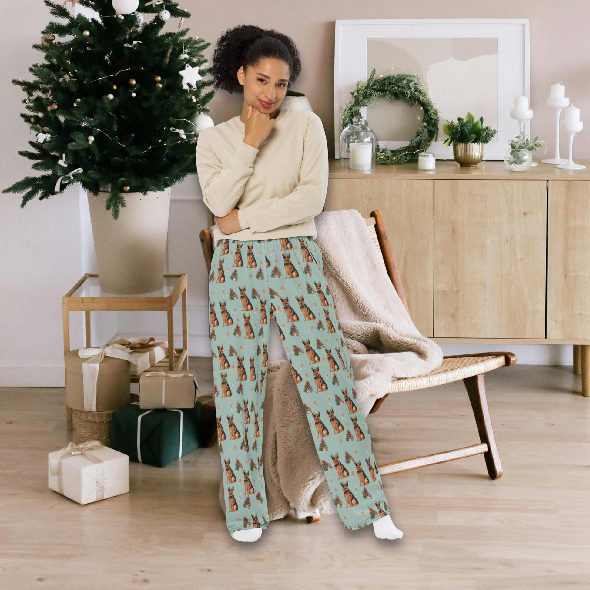 Christmas German Shepherd Pajama Pants