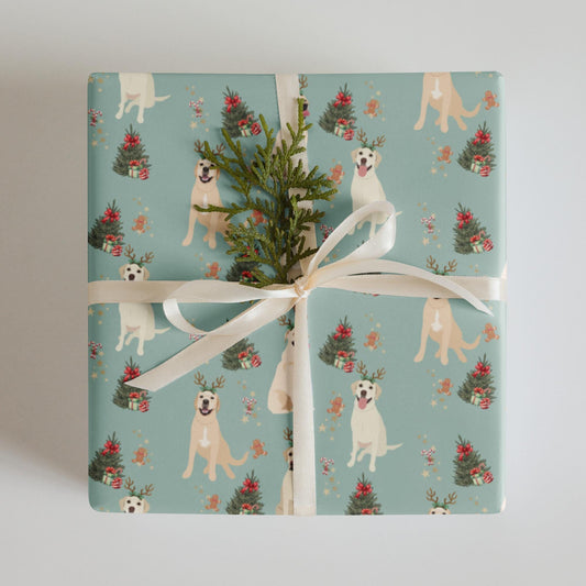 Yellow Labrador Christmas Wrapping Paper