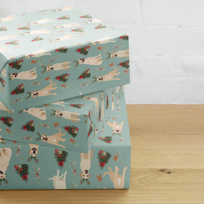 Yellow Labrador Christmas Wrapping Paper