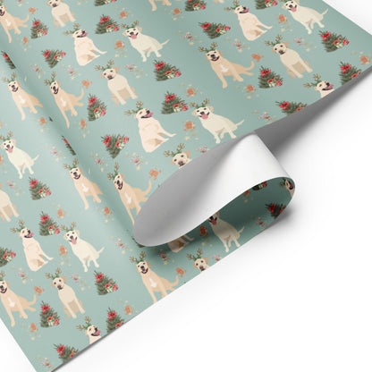 Yellow Labrador Christmas Wrapping Paper