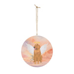 Golden Retriever Angel Wings Wood Sign Personalized Pet Memorial Wall Decor