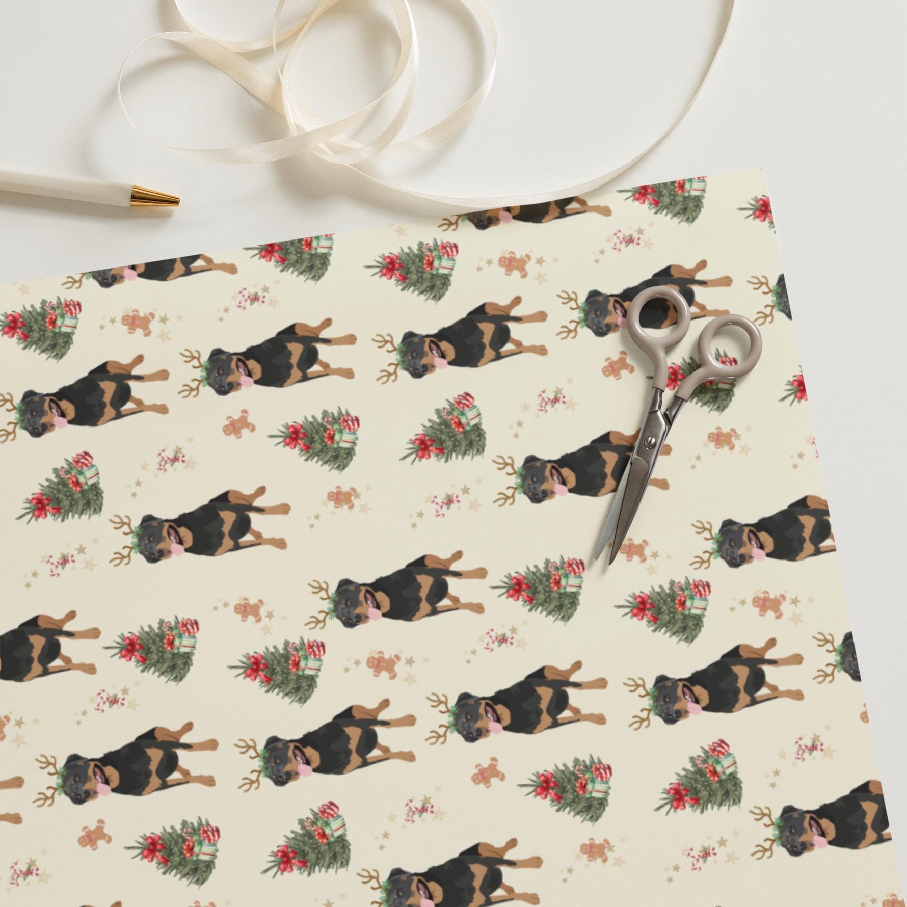 Rottweiler Christmas Wrapping Paper