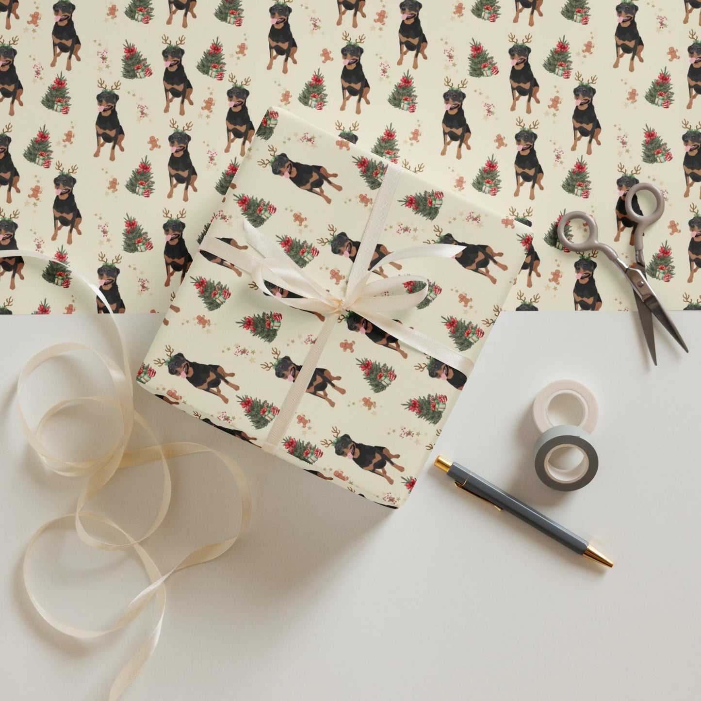 Rottweiler Christmas Wrapping Paper
