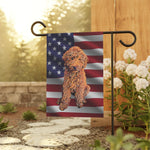 USA flag Goldendoodle Dog Garden flag | 4th of July | Dog Yard Flag