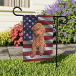 USA flag Goldendoodle Dog Garden flag | 4th of July | Dog Yard Flag