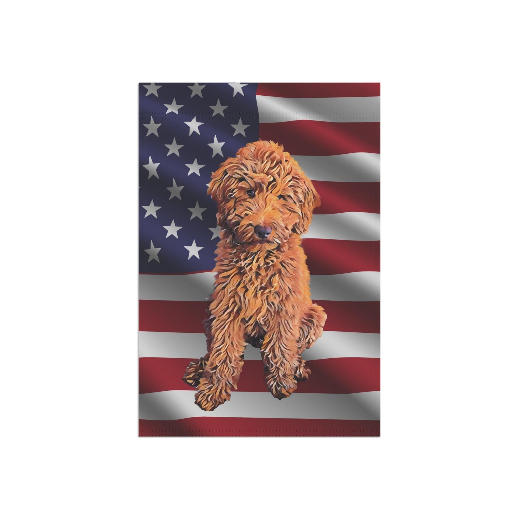 USA flag Goldendoodle Dog Garden flag | 4th of July | Dog Yard Flag