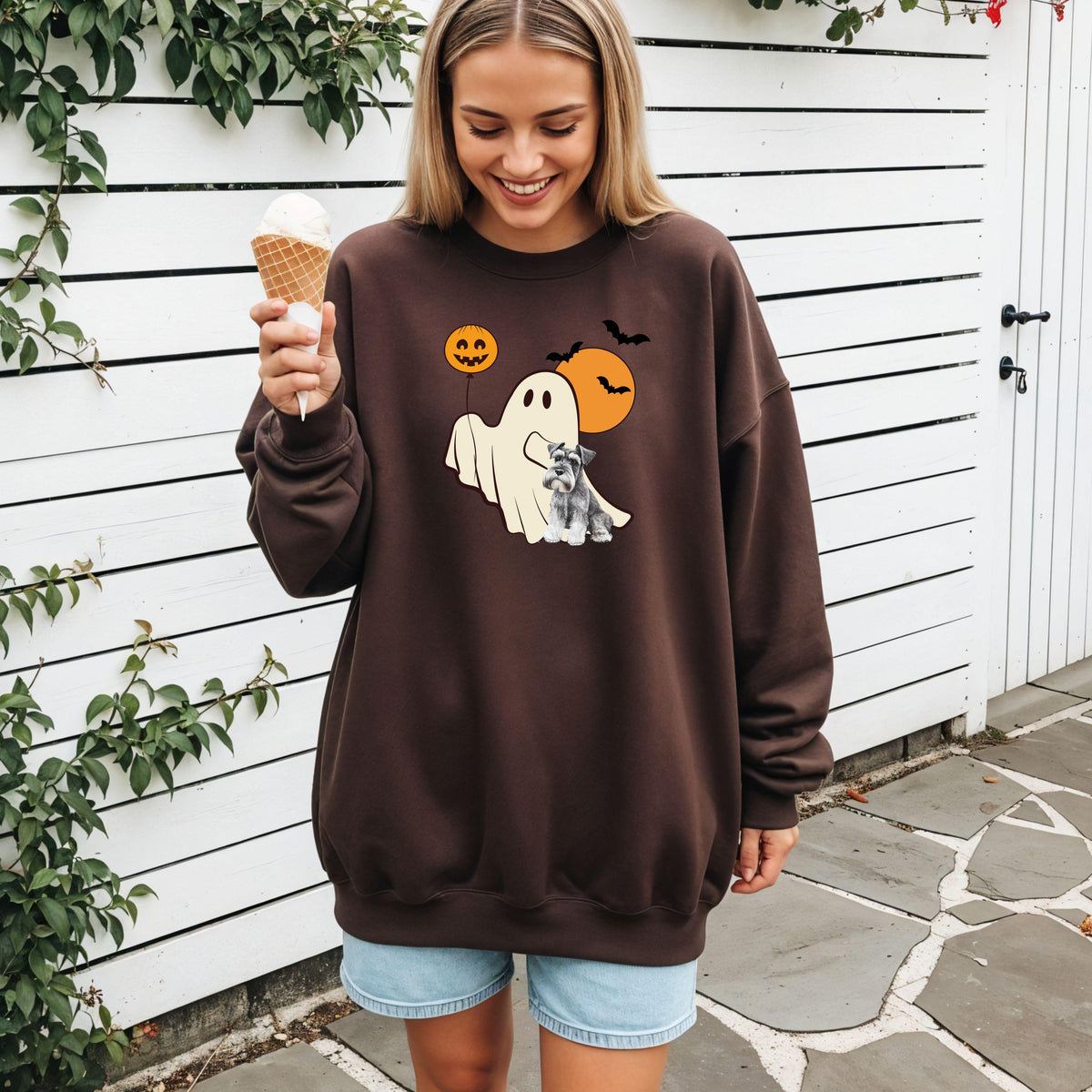 Miniature Schnauzer Halloween Sweatshirt | Mini Schnauzer Mom Shirt