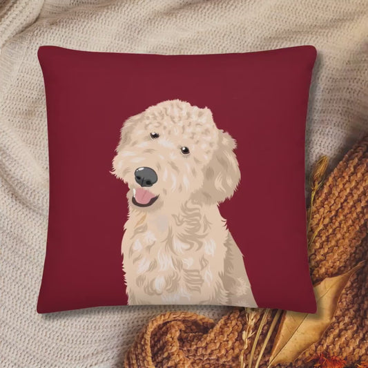 Premium Goldendoodle Pillow, doodle gifts, black labradoodle home decor, doodle mom gift, fall living room couch pillow, Christmas gift