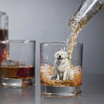 Great Pyrenees dad gift whiskey glass, husband Christmas gift, boyfriend birthday gift, best dog dad gift, bourbon gifts, Halloween gift