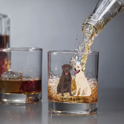 Labrador retriever whiskey glass, retriever dad gift, chocolate lab gifts, fox red labrador, whiskey gifts, wedding gift, anniversary gift