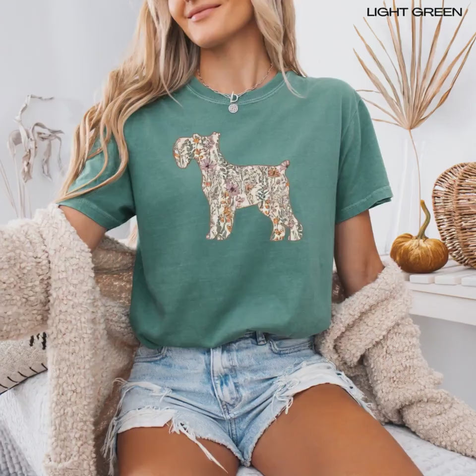 Wildflower Miniature Schnauzer Shirt, schnauzer gift, schnauzer mama sweatshirt, puppy sweater, gift for dog owner, schnauzer breeder gift